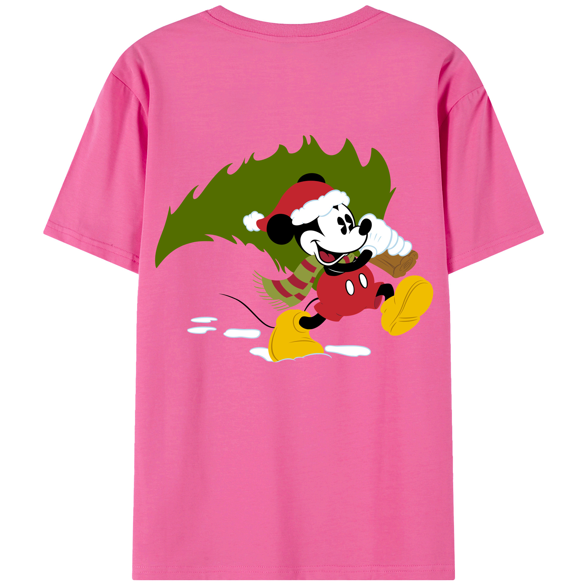 （画像用） ミッキーマウス Mickey Mouse レディース半袖Tシャツ(バックプリント)